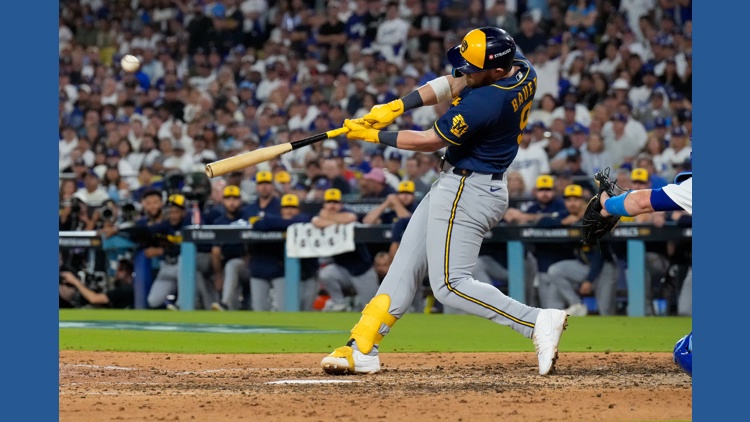 Brewers stun Dodgers with back-to-back homers in 7th inning and take 3-0 lead in NLCS with 6-2 win — KARE 11 Sports, Shakopee Sports news